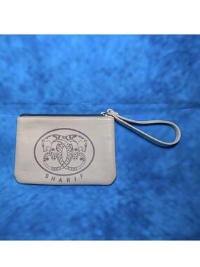 Sharif Wristlet Tan Faux Leather With Double Jaguar Logo